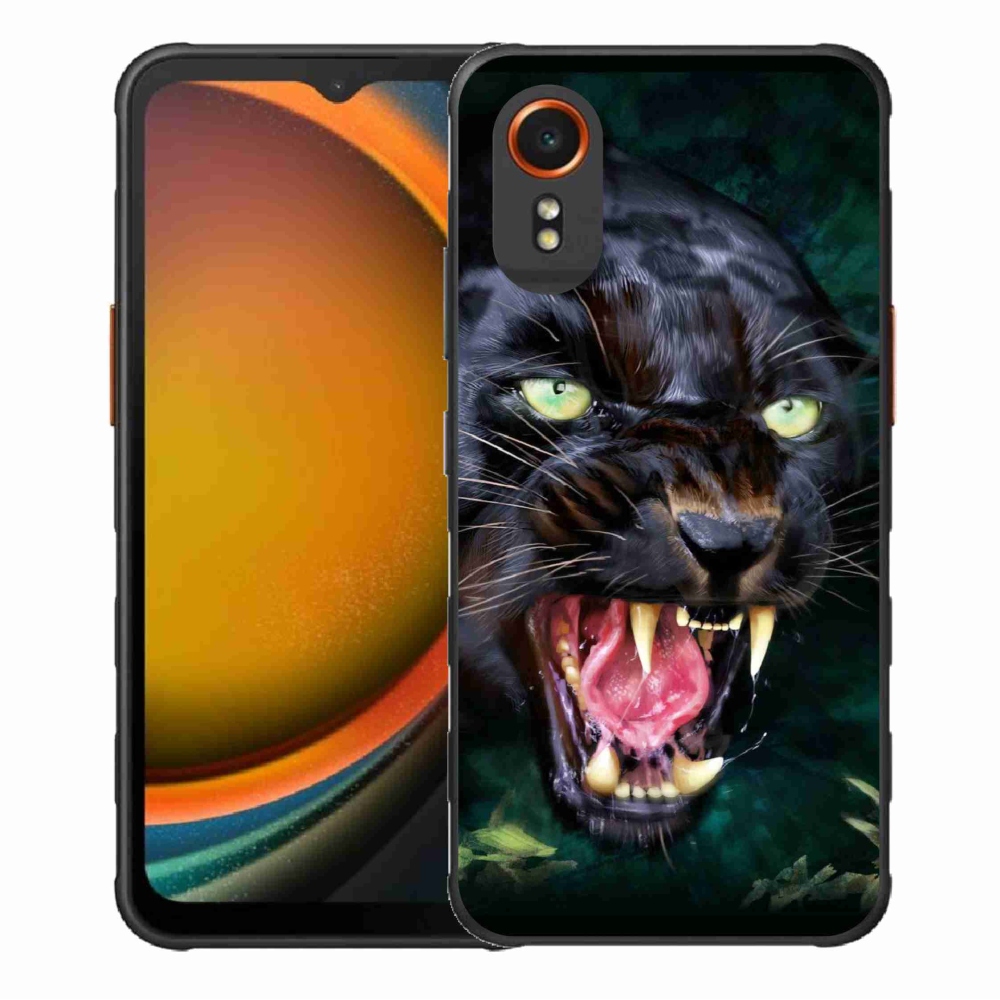 Gél borítás mmCase Samsung Galaxy Xcover 7 - dühös fekete párduchoz