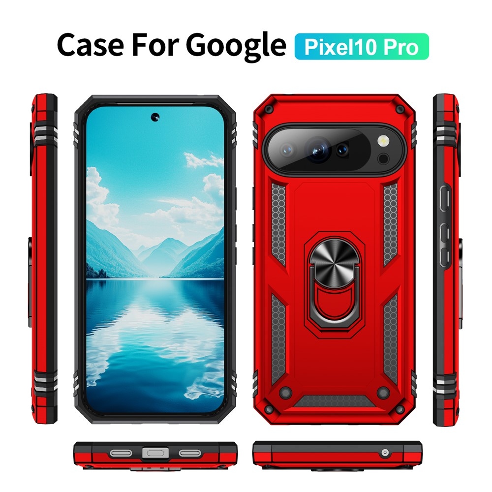 Gyűrűálló borítás Google Pixel 10 Pro/Pixel 10 készülékhez - piros