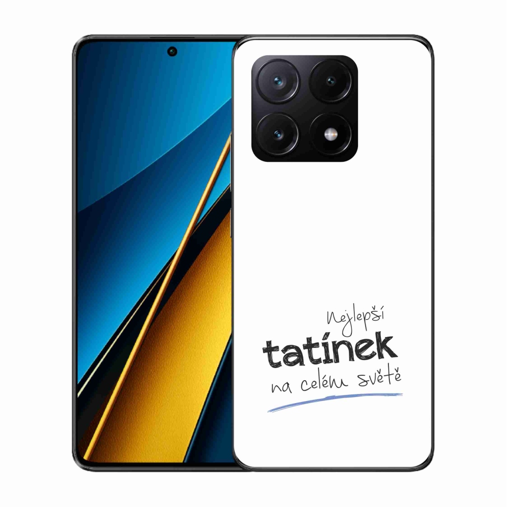 Gél borító mmCase a Xiaomi Poco X6 Pro 5G - legjobb apuci 4 fehér háttérrel