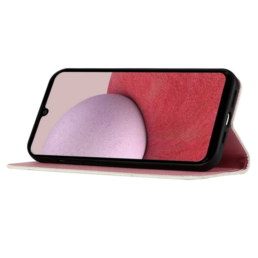 Patte könyv tok Samsung Galaxy A24 készülékhez - rózsaszín virág