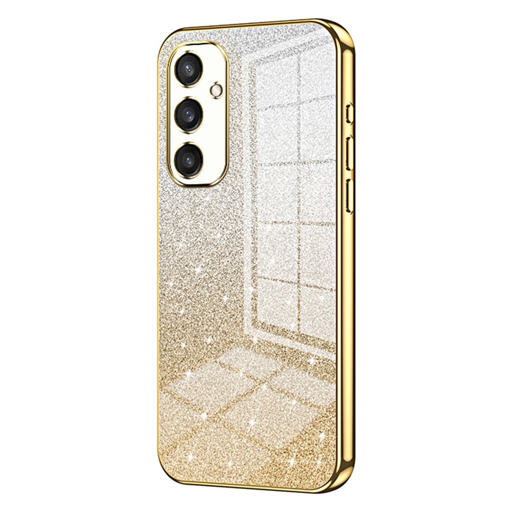 Vágott zselés csillogó csomagolás Samsung Galaxy S25 - arany színű