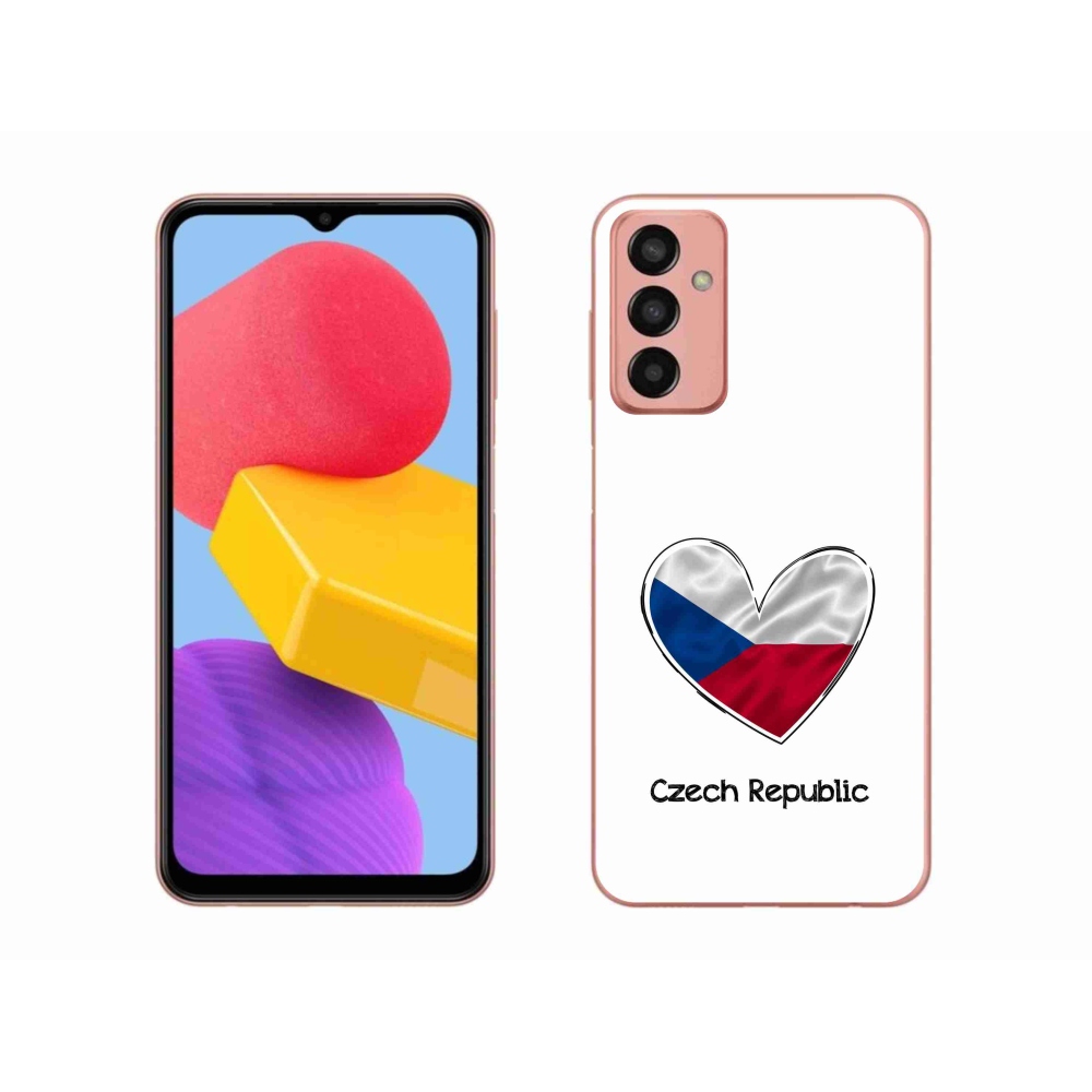 Gél borító mmCase Samsung Galaxy M13 - zászló szív fehér háttérrel
