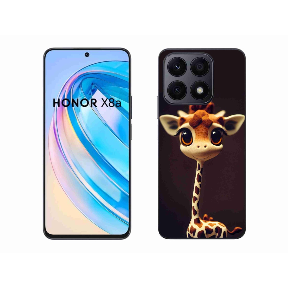 Zselés borítás mmCase a Honor X8a készülékhez - kis zsiráf