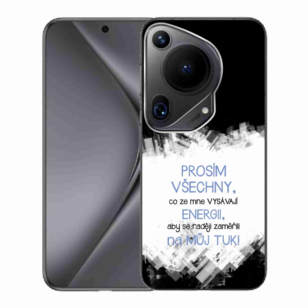 Gél borító mmCase a Huawei Pura 70 Ultra készülékhez - vicces szöveg 1 kék