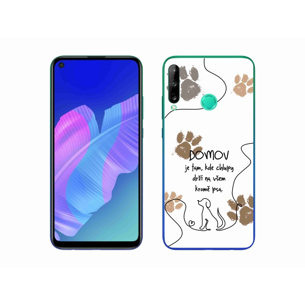 Gél borító mmCase a Huawei P40 Lite E készülékhez - kutya motívum fehér háttérrel