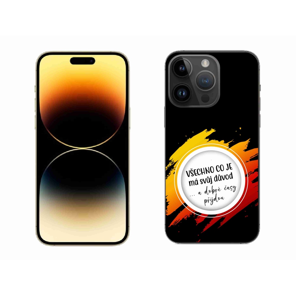 Zselés borítás mmCase iPhone 14 Pro Max 6.7 - idézet 3 fekete háttér