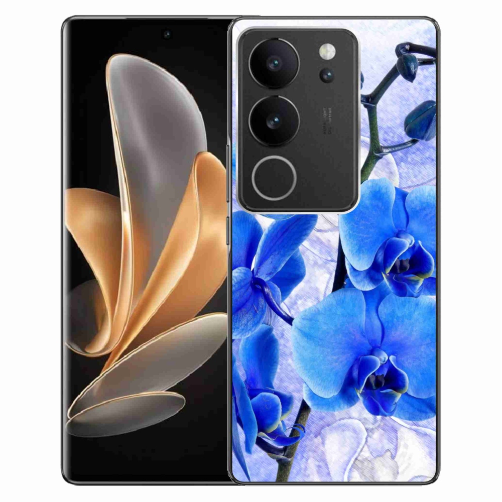 Gél borító mmCase a Vivo V29 5G-hez - kék virágok