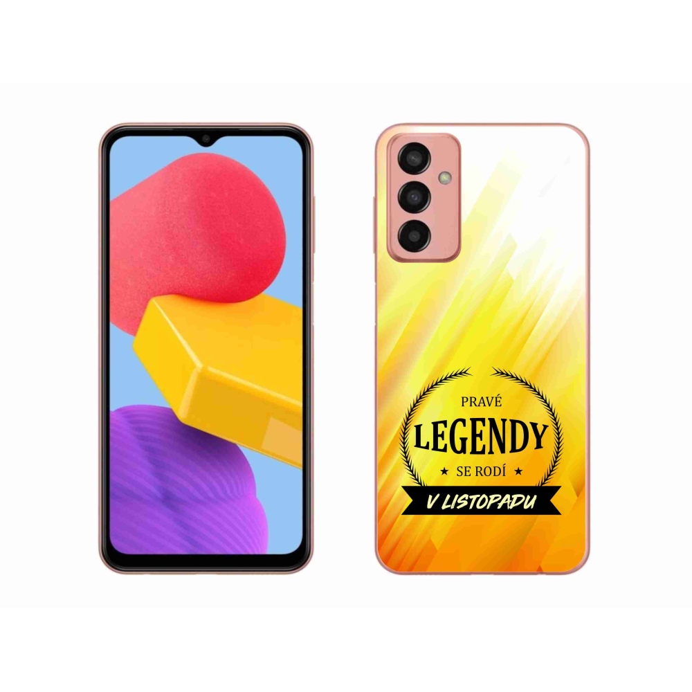 Gél borító mmCase Samsung Galaxy M13 - Legendák novemberben sárga háttérrel