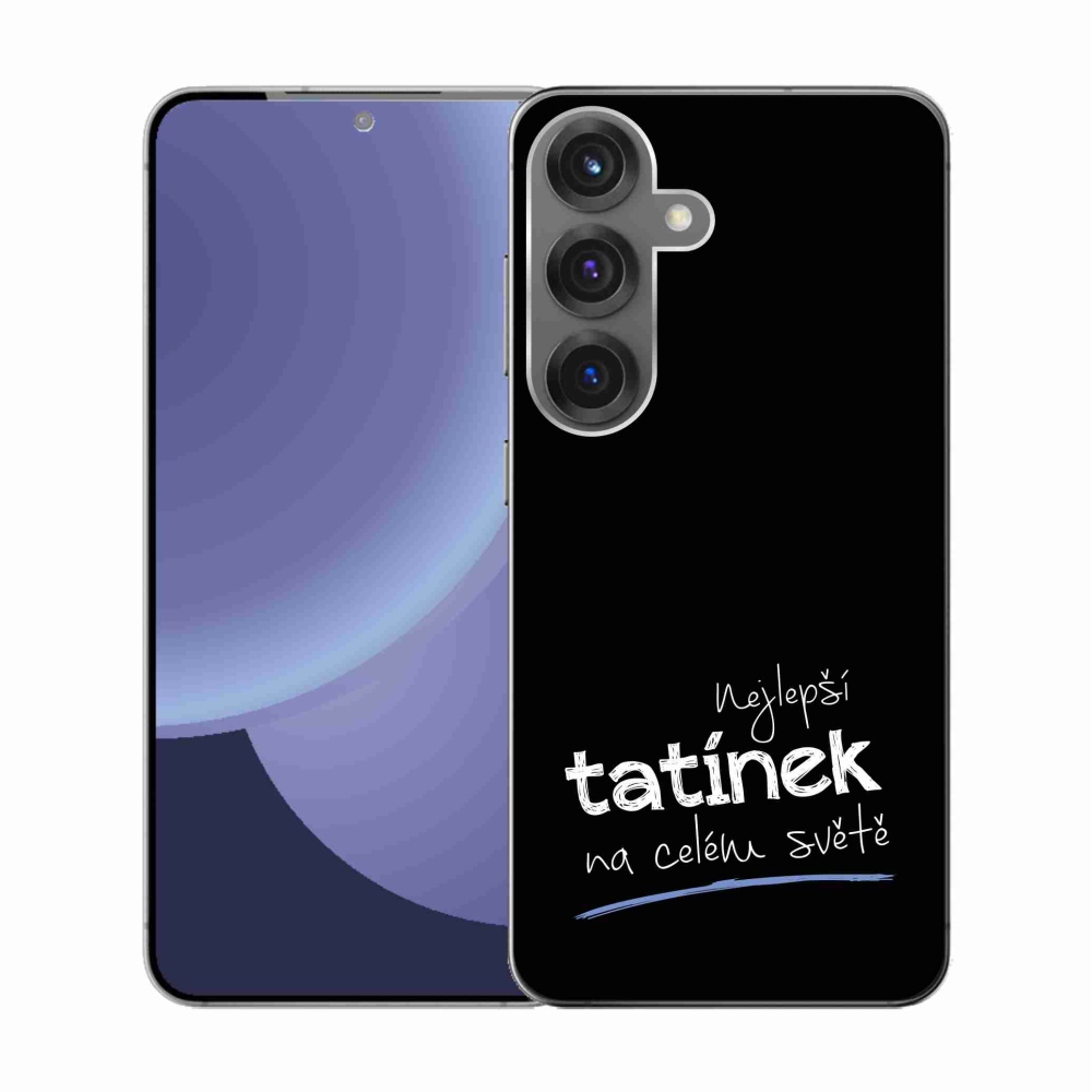 Gél borító mmCase Samsung Galaxy S25 - legjobb apa 4 fekete háttérrel