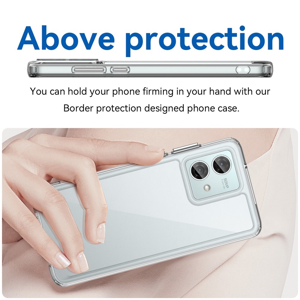 Zselés tok kemény hátlappal Motorola Moto G84 5G - átlátszó