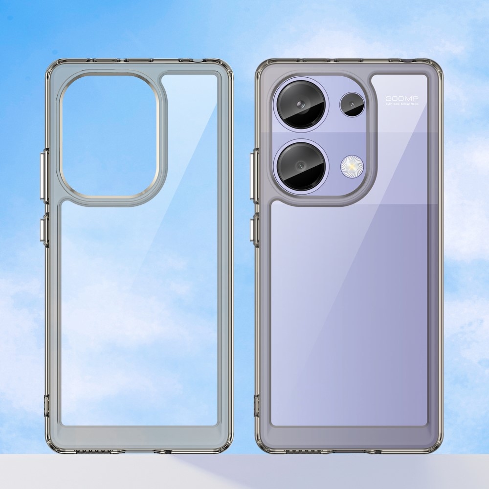 Gél tok kemény hátlappal a Xiaomi Redmi Note 13 Pro 4G/Poco M6 Pro számára - szürke
