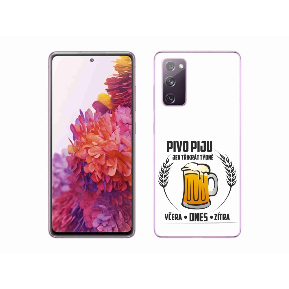 Gél borítás mmCase Samsung Galaxy S20 FE - sör motívum fehér háttérrel