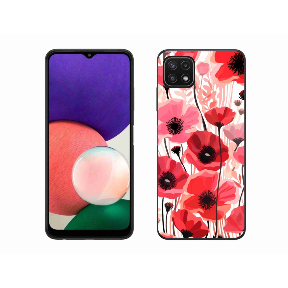 Gél védőhuzat mmCase Samsung Galaxy A22 5G - mákos 1