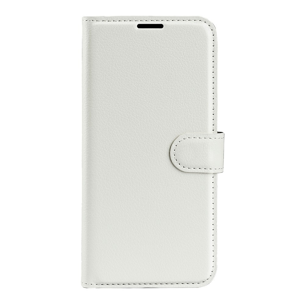 Litchi könyvtáska iPhone 16e készülékhez - fehér