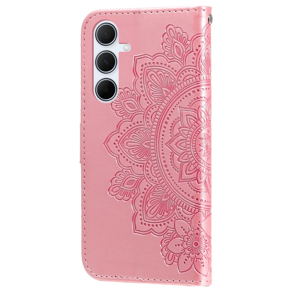 Mandala könyvtáska Samsung Galaxy A36 5G/A56 5G - rózsaszínű