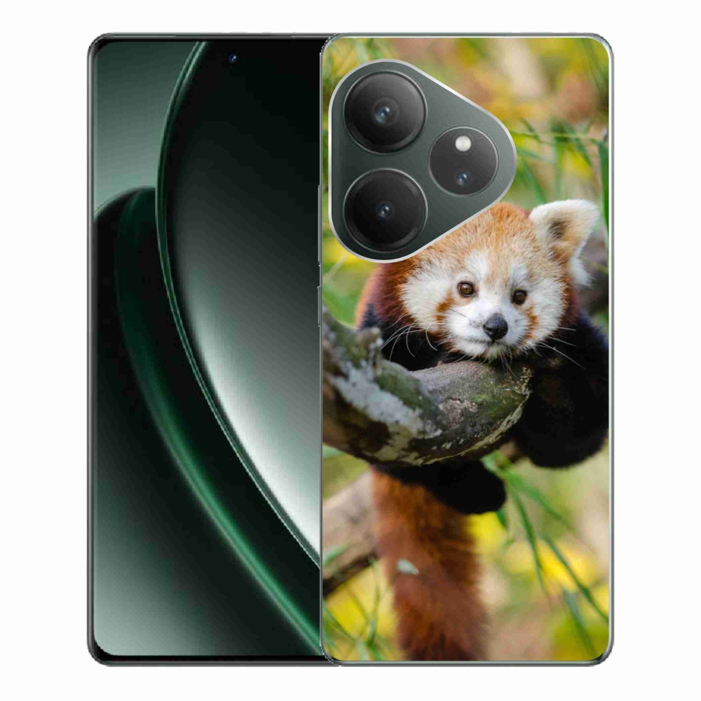 Zselés borítás mmCase a Realme GT 6 5G/GT 6T 5G számára - pandavörös