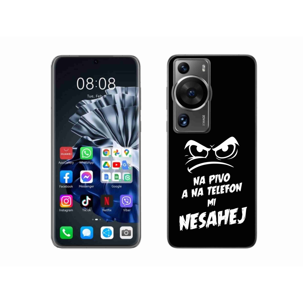 Gél borítás mmCase a Huawei P60 Pro készülékhez - sör motívum 2 fekete háttérrel