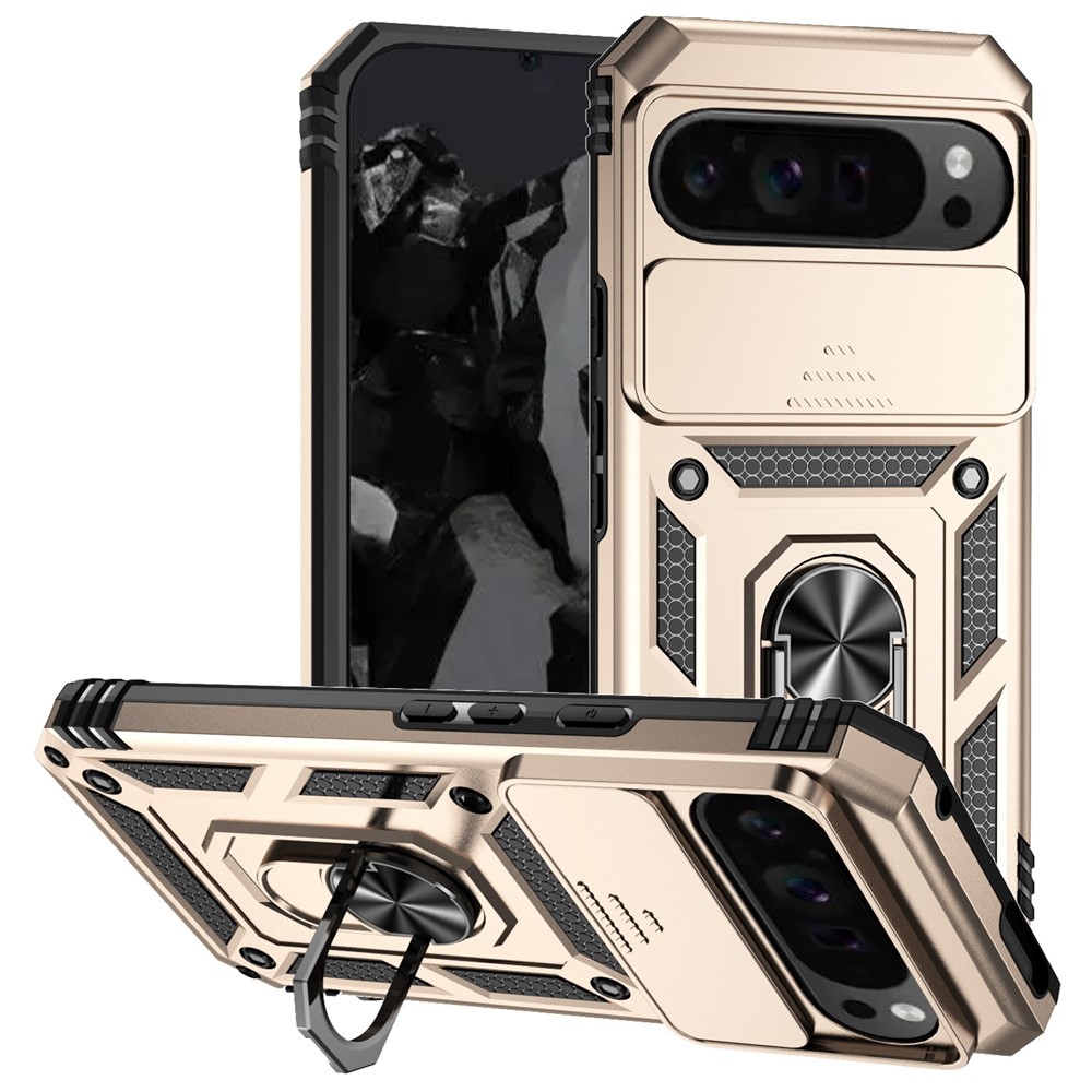Gyűrűálló borítás a Google Pixel 10 Pro XL/Pixel 9 Pro XL készülékhez - arany színben