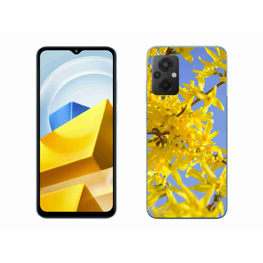 Gél borító mmCase a Xiaomi Poco M5 4G-hez - sárga virágok