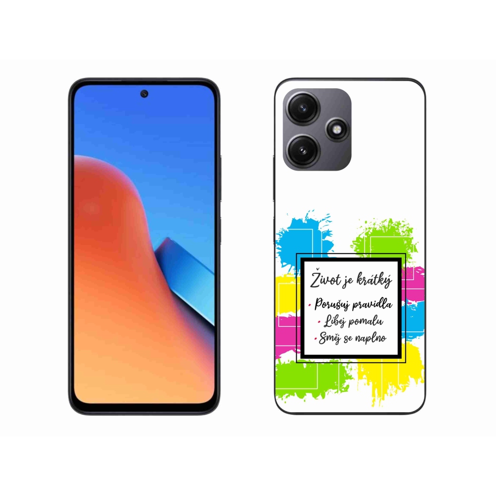 Gél borító mmCase a Xiaomi Redmi 12 5G készülékhez - Idézet 5 fehér háttér
