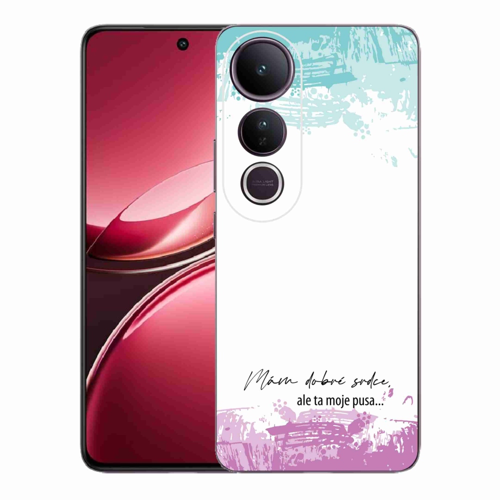 Gél borító mmCase a Vivo V50 Lite 4G/5G készülékhez - vicces szöveg 3 fehér háttérrel