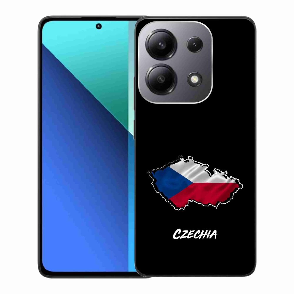 Gél borító mmCase a Xiaomi Redmi Note 13-hoz - Csehország fekete háttérrel