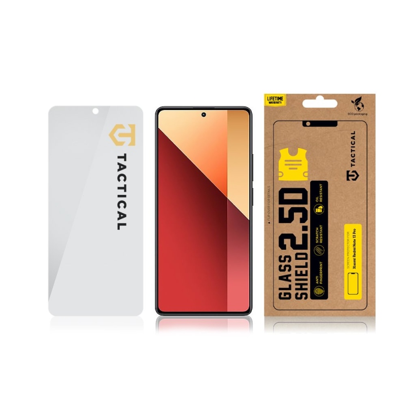 Taktikai üvegpajzs 2.5D üveg a Xiaomi Redmi Note 13 Pro 4G/5G / Poco X6 5G számára Tiszta