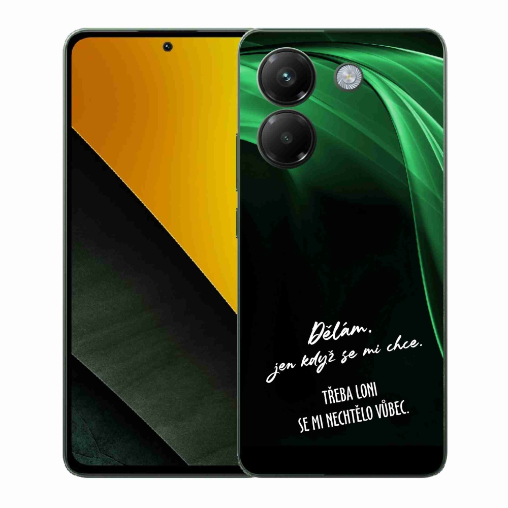 Gél borító mmCase a Xiaomi Poco M7 Pro 5G-hez - vicces szöveg 12 fekete háttérrel