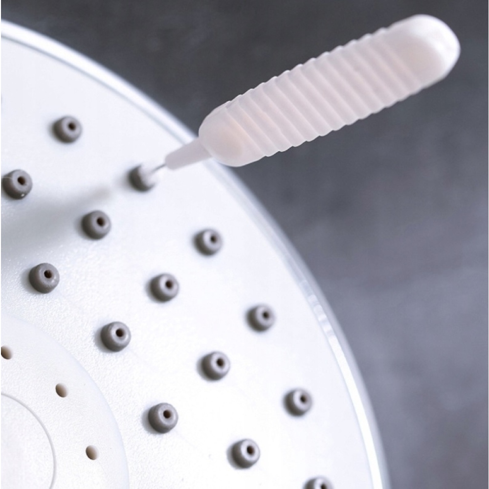 Tisztítókefe készlet telefon/zuhanyfej tisztítására (10db) - fehér színben