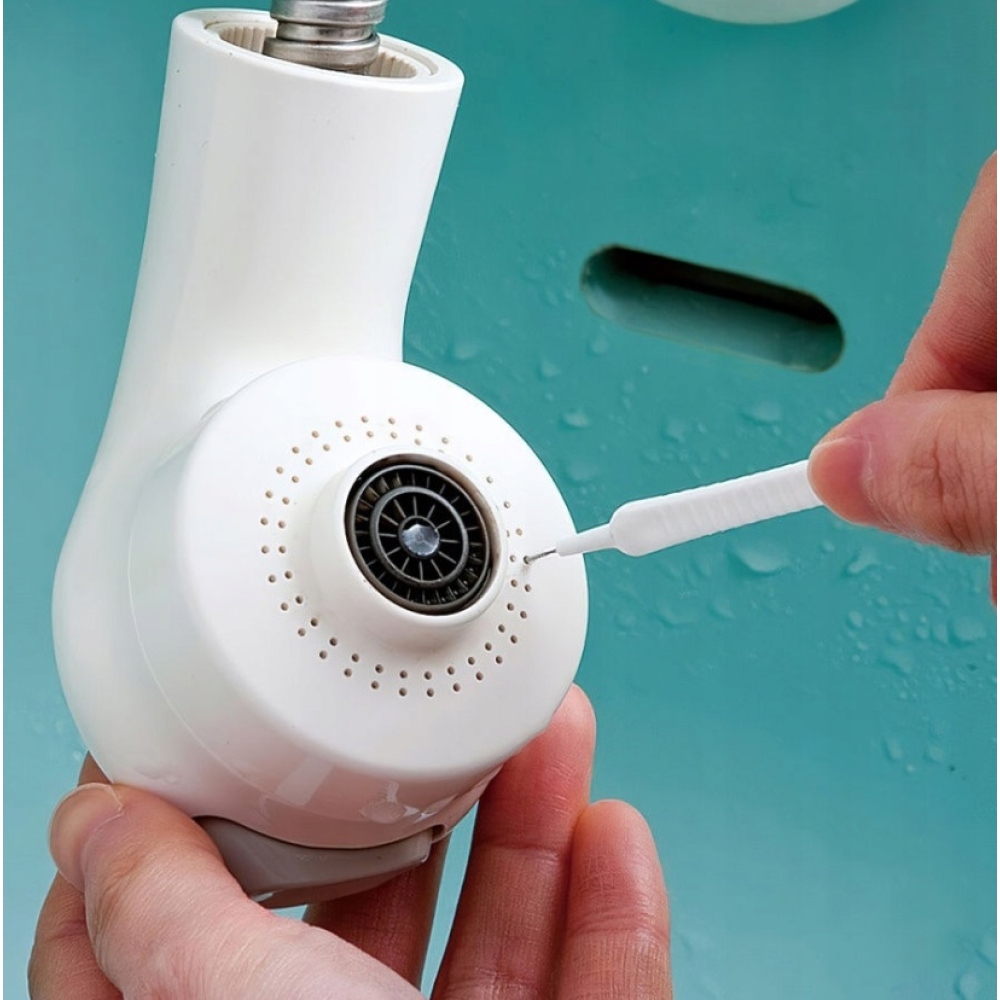 Tisztítókefe készlet telefon/zuhanyfej tisztítására (10db) - fehér színben