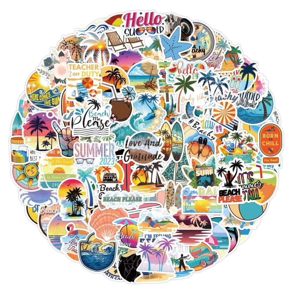 Nyári matricakészlet (120 db) - tengerparti motívumok