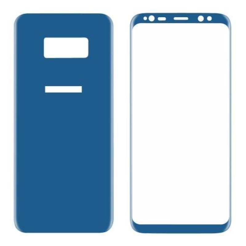 Samsung Galaxy S8 Plus elülső és hátsó teljes képernyős edzett üveg készlet - kék