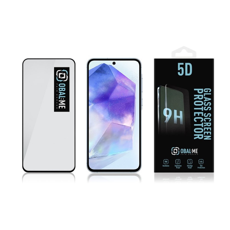 CSOMAG:ME 5D edzett üveg Samsung Galaxy A55 5G Fekete