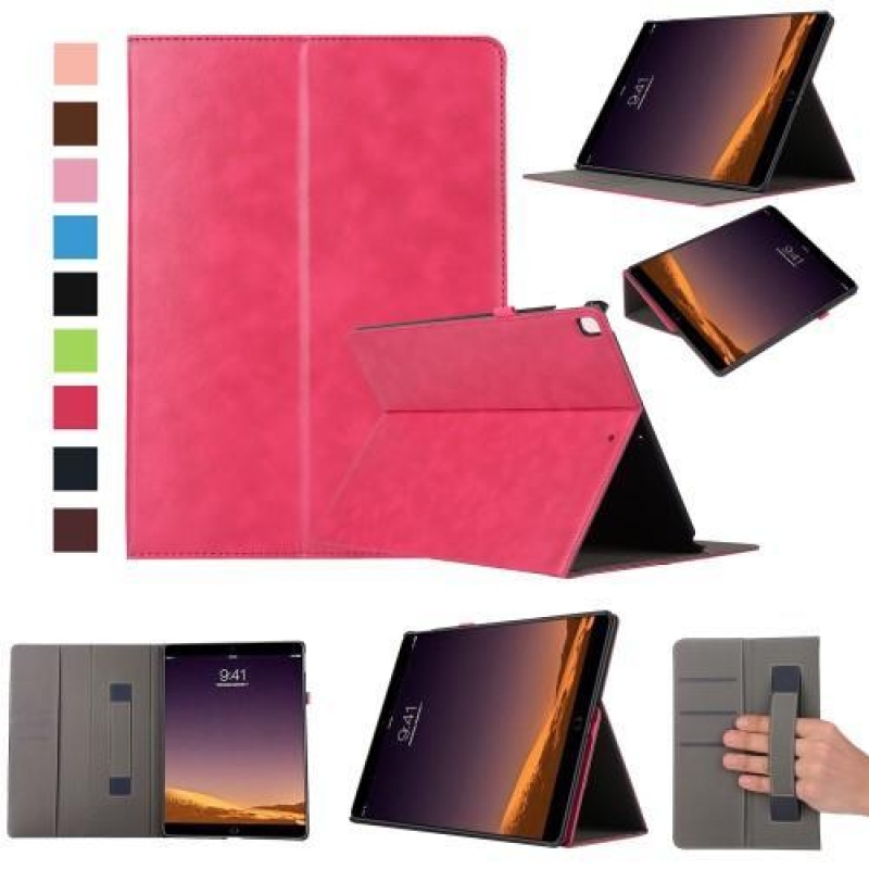 Biztonságos PU bőr tok iPad Pro 12.9 2017 - rózsaszínű