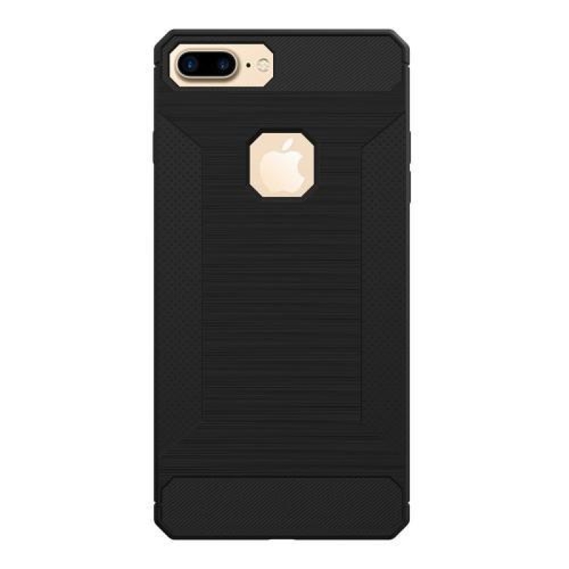 Homokos matt zselés tok iPhone 8 Plus és 7 Plus készülékhez - fekete