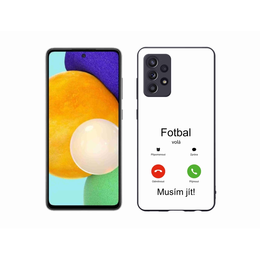 Gél borító mmCase Samsung Galaxy A52s 5G - futballhívások fehér háttérrel