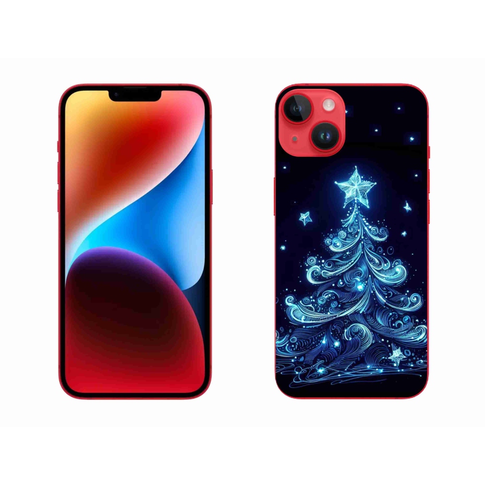 Gél borítás mmCase iPhone 14 Plus készülékhez - neon karácsonyfa 4