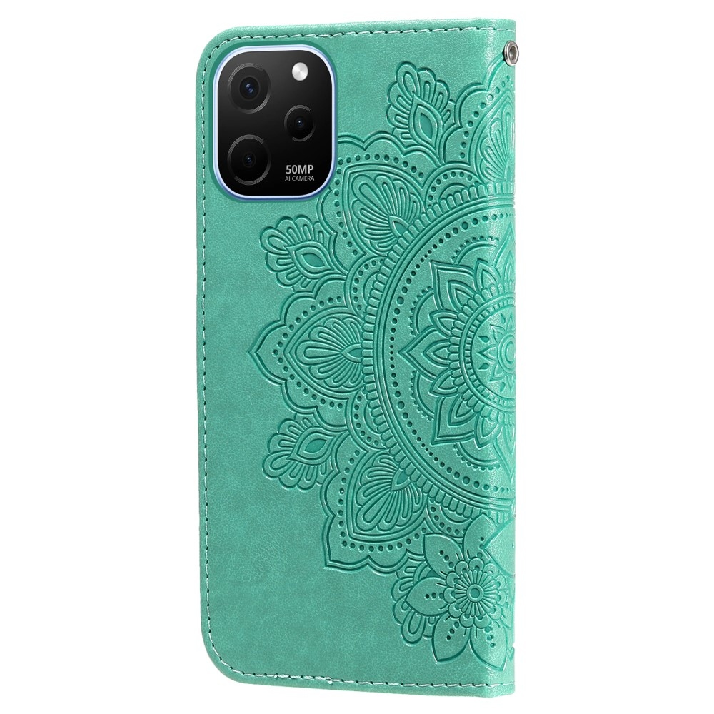 Mandala könyvtáska Huawei Nova Y61-hez - zöld