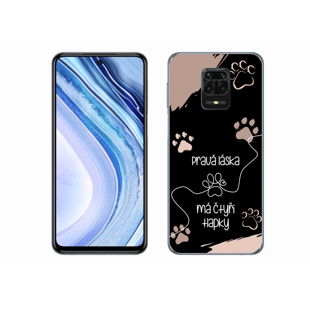 Gél borítás mmCase a Xiaomi Redmi Note 9S-hez - kutya motívum 1 fekete háttér