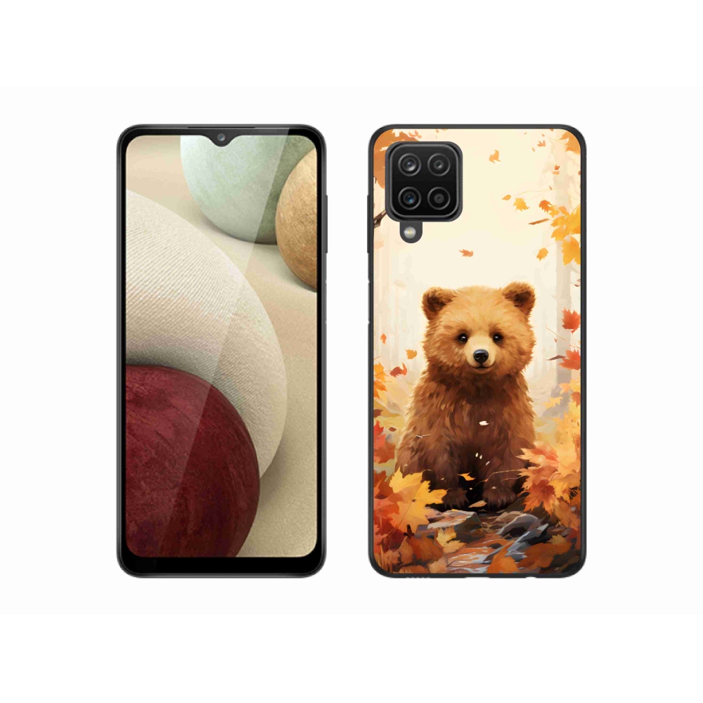 Gél borítás mmCase Samsung Galaxy A12 készülékhez - medve az erdőben