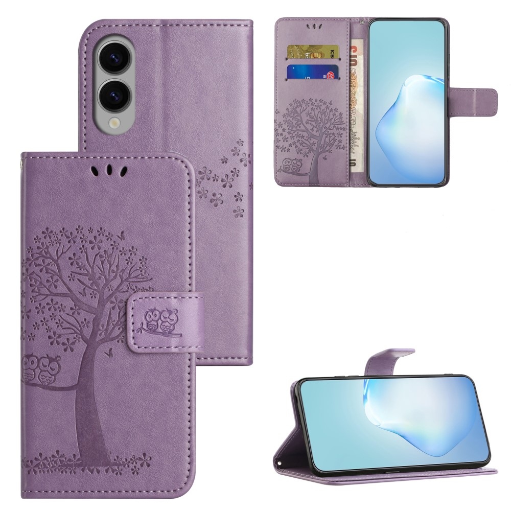 Fa könyv tok Samsung Galaxy S25 Edge készülékhez - világos lila