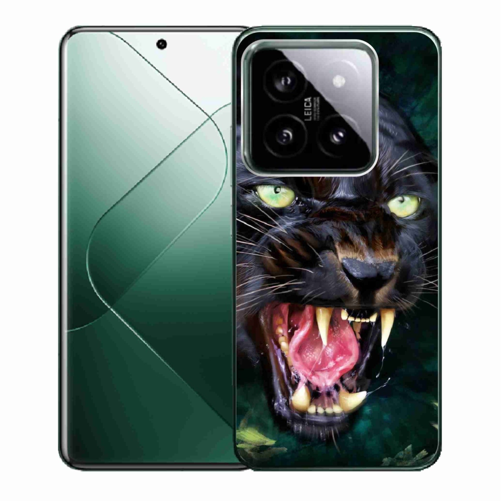 Gél borítás mmCase a Xiaomi 14 - dühös fekete párduchoz