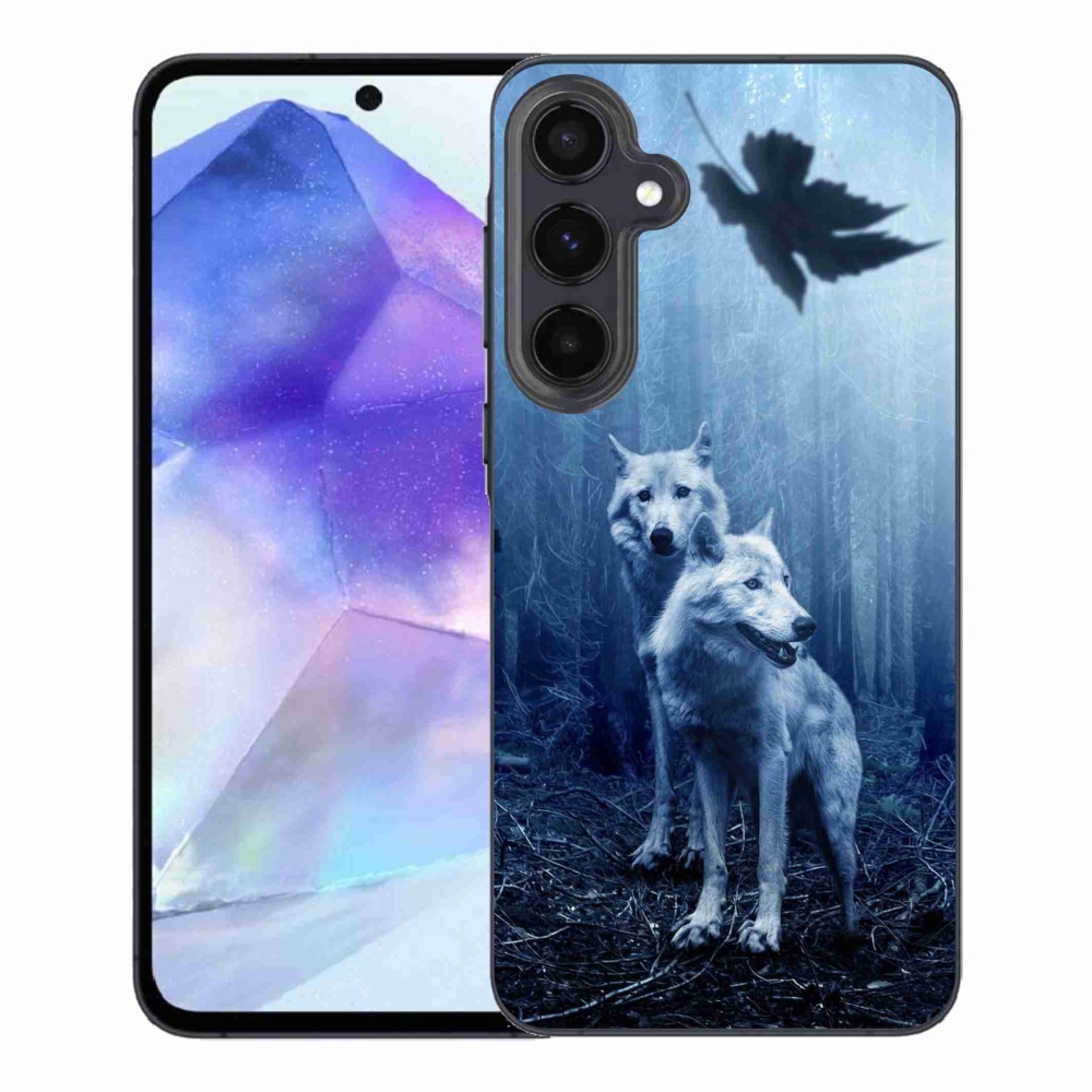 Zselés borítás mmCase Samsung Galaxy A55 5G - farkasok az erdőben