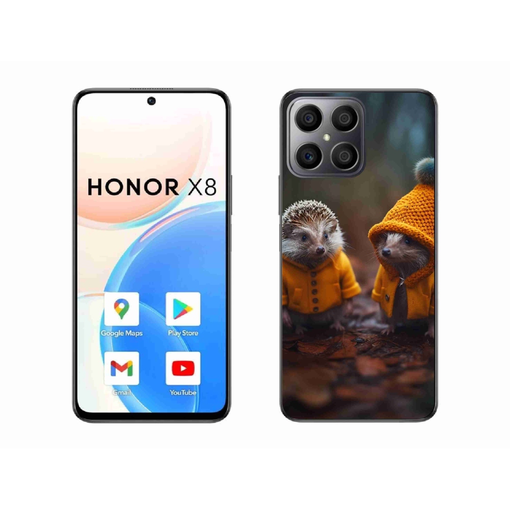 Zselés borítás mmCase a Honor X8-hoz - sünök