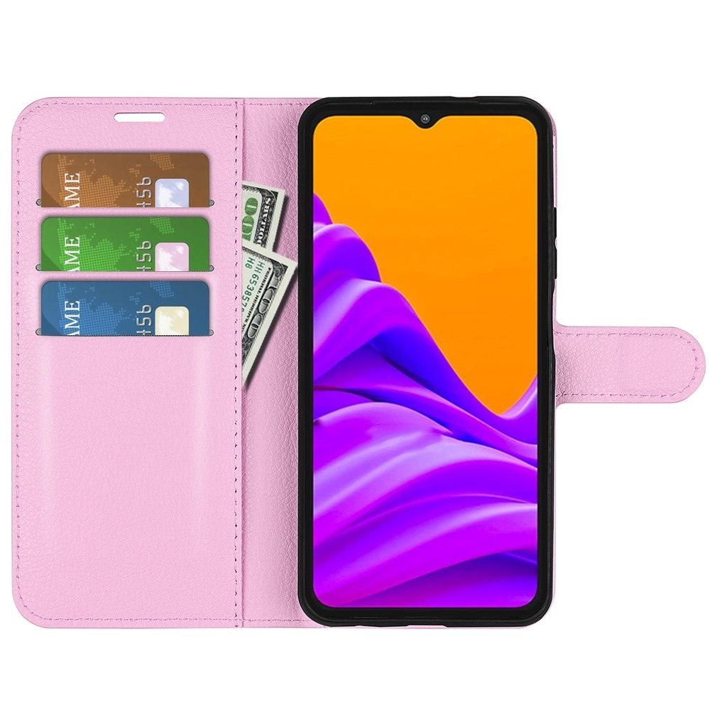 Litchi könyv tok Samsung Galaxy Xcover 7 Pro készülékhez - rózsaszín