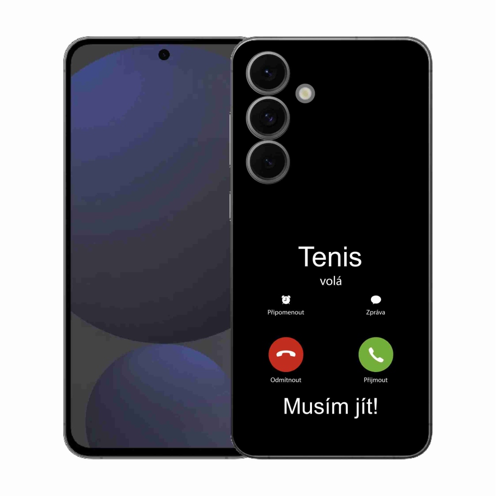Gél borítás mmCase Samsung Galaxy S25 FE - teniszhívások fekete háttérrel