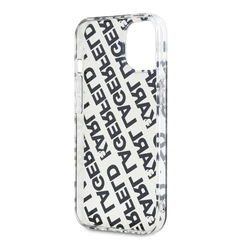 Karl Lagerfeld IML Electroplated Repeated Logo Back Cover for iPhone 15 arany