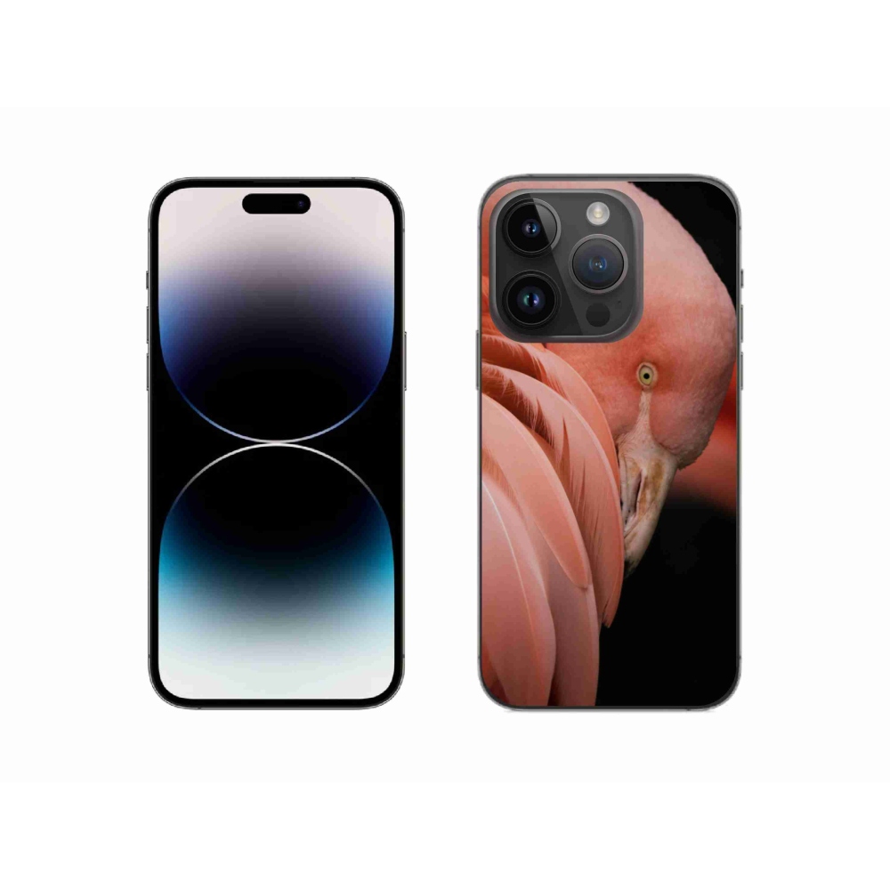 Zselés borítás mmCase iPhone 14 Pro készülékhez - flamingó 3