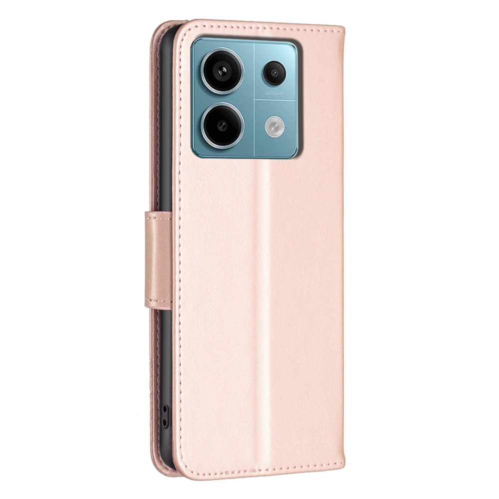 Pillangó könyv tok Xiaomi Redmi Note 13 Pro 4G/Poco M6 Pro - rózsa arany