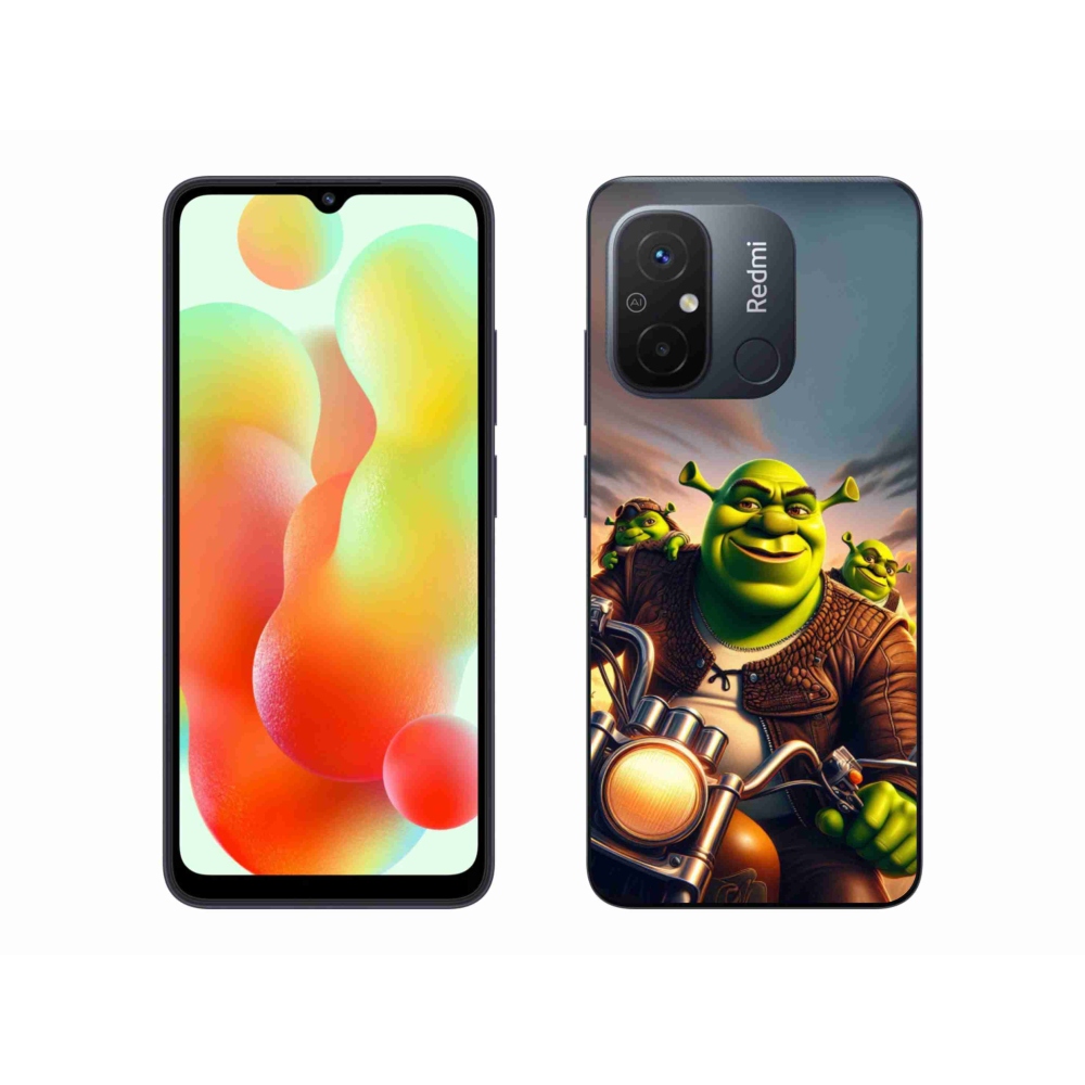Gél borítás mmCase a Xiaomi Redmi 12C-hez - Shrek egy motorkerékpáron